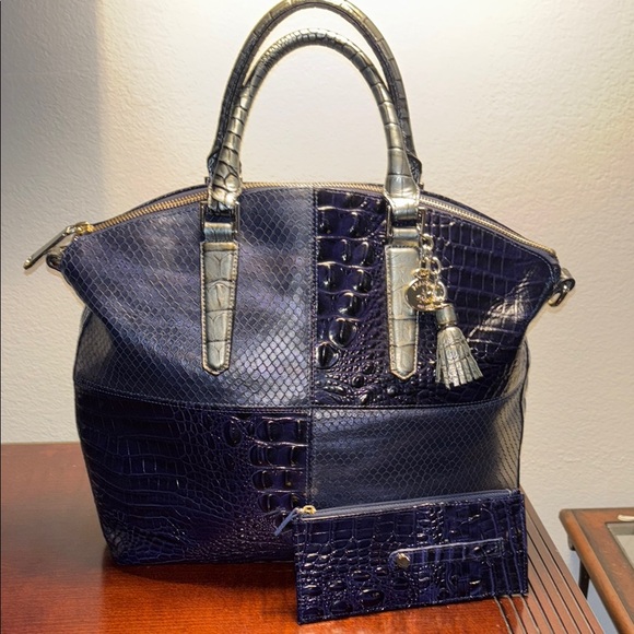 BRAHMIN Large Duxbury Satchel in Melbourne INK - Picture 1 of 10